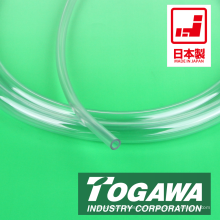 Mangueira de tubo de PVC de vinil flexível e transparente. Fabricado pela Togawa Industry. Feito no Japão (tubos japoneses)